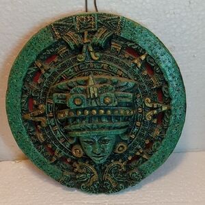 Vintage Mexican Folk Art Wall Plaque often attributed to the artist Zarebuted